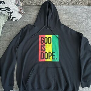 GOD IS DOPE Hoodie. Rare! Size XL